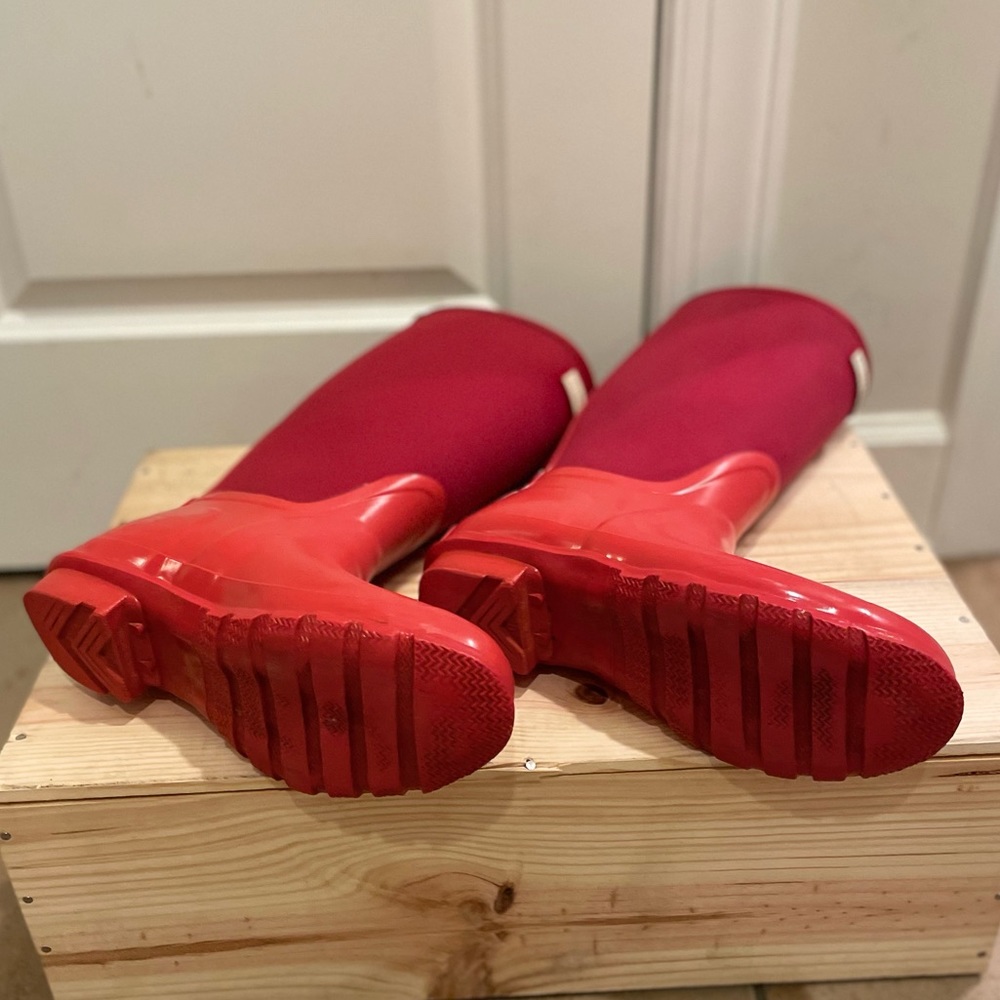 HUNTER Original Tall Colorblock Waterproof Boots - Picture 6 of 7